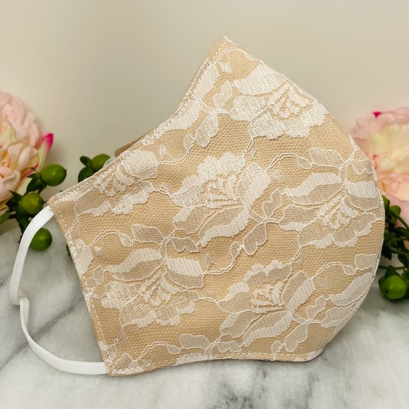 3/$20 Lace Cotton Triple Layer Handmade Face masks - Picture 3 of 3